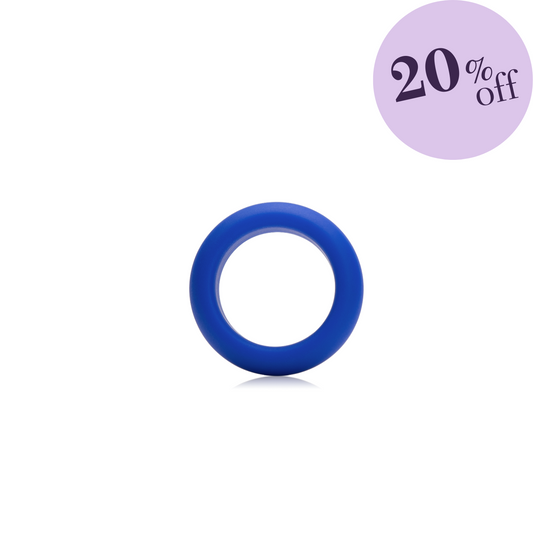 Minimum Stretch Silicone Cock Ring - Blue