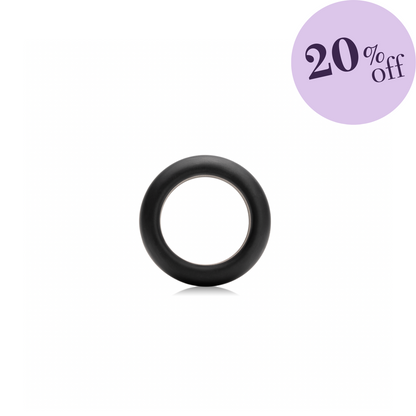 Maximum Stretch Silicone Cock Ring - Black