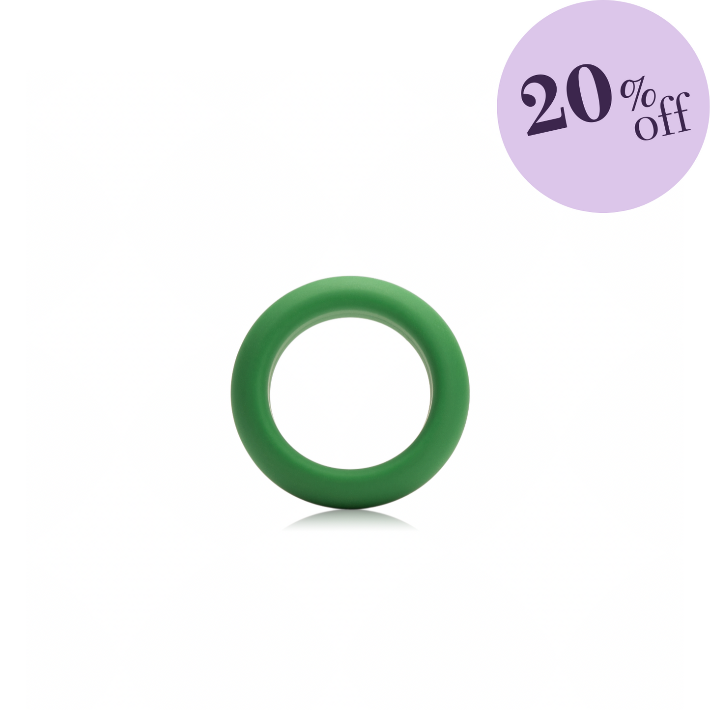 Medium Stretch Silicone Cock Ring - Green